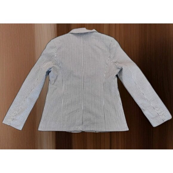 Isaac Mizrahi LIve! Sport Suit Jacket Blue White Button Core Size 8 - Picture 7 of 10